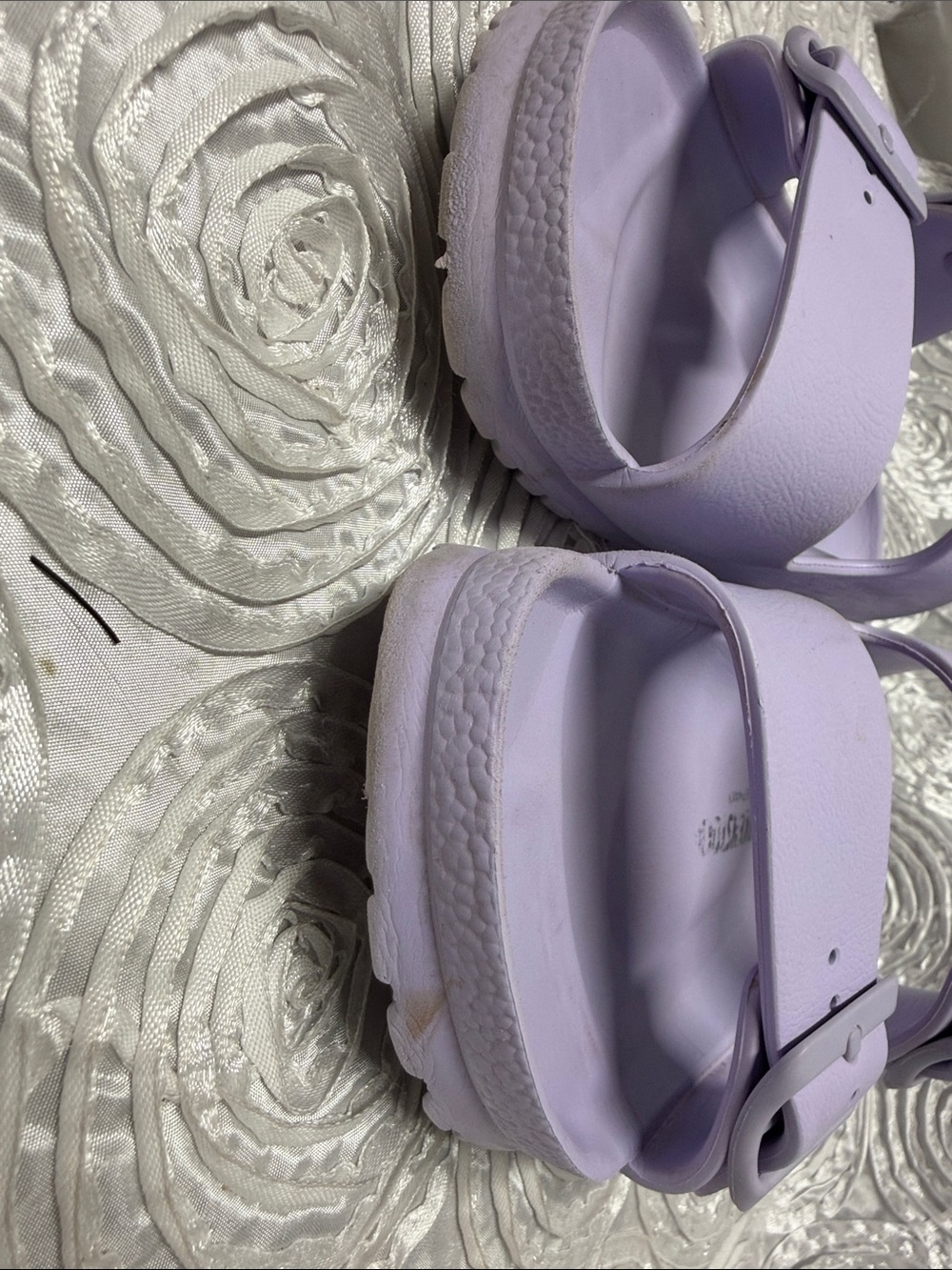 Birkenstock Two-Strap Slide Sandals in Light Lavender - Picture 10 of 16